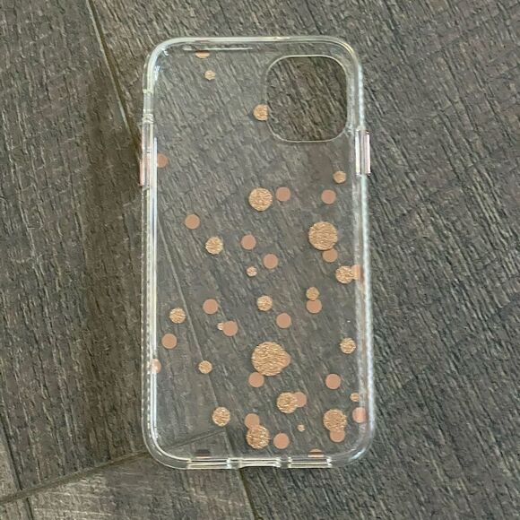 New! I-Phone 11/12 Clear (with Rose Gold Detail) Cell Phone Case. 6x3 in. - Picture 2 of 4
